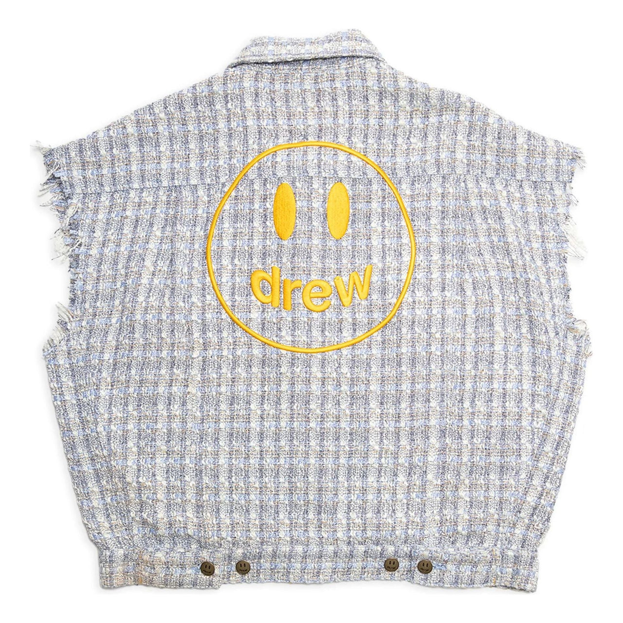 Drew House Boucle Sleeveless Trucker Jacket 'Light Blue' DR-FW22-002