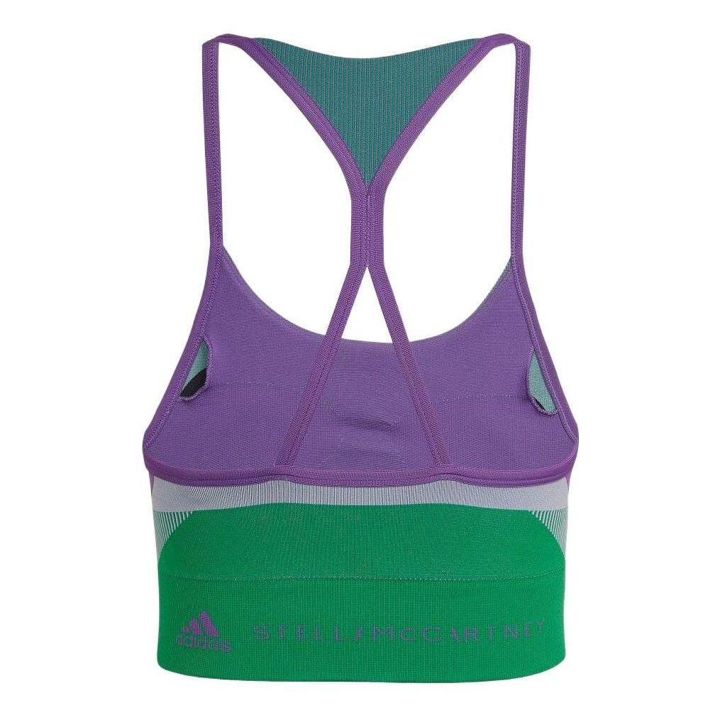 (WMNS) adidas by Stella McCartney TrueStrength Yoga Knit Light-Support Bra 'Purple Green' HG1417