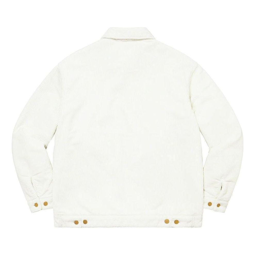 Supreme x Dickies Corduroy Work Jacket 'White Black Red' SUP-FW22-712