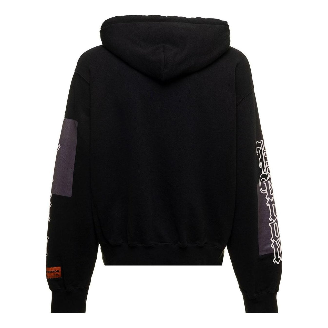 HERON PRESTON FW22 Logo-print Cotton Hoodie 'Black' HMBB024F22JER0021009