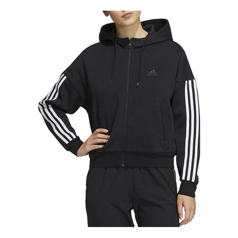 (WMNS) adidas Must Have Knit Jacket 'Black' HM7046