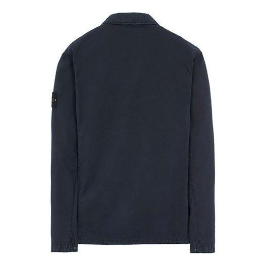 STONE ISLAND Brushed Cotton 2-Pocket Shirt Jacket 'Navy' 7615114WN-V0120