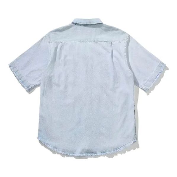 Drew House Lightweight Denim Shirt 'Light Indigo' DR-SS21-88