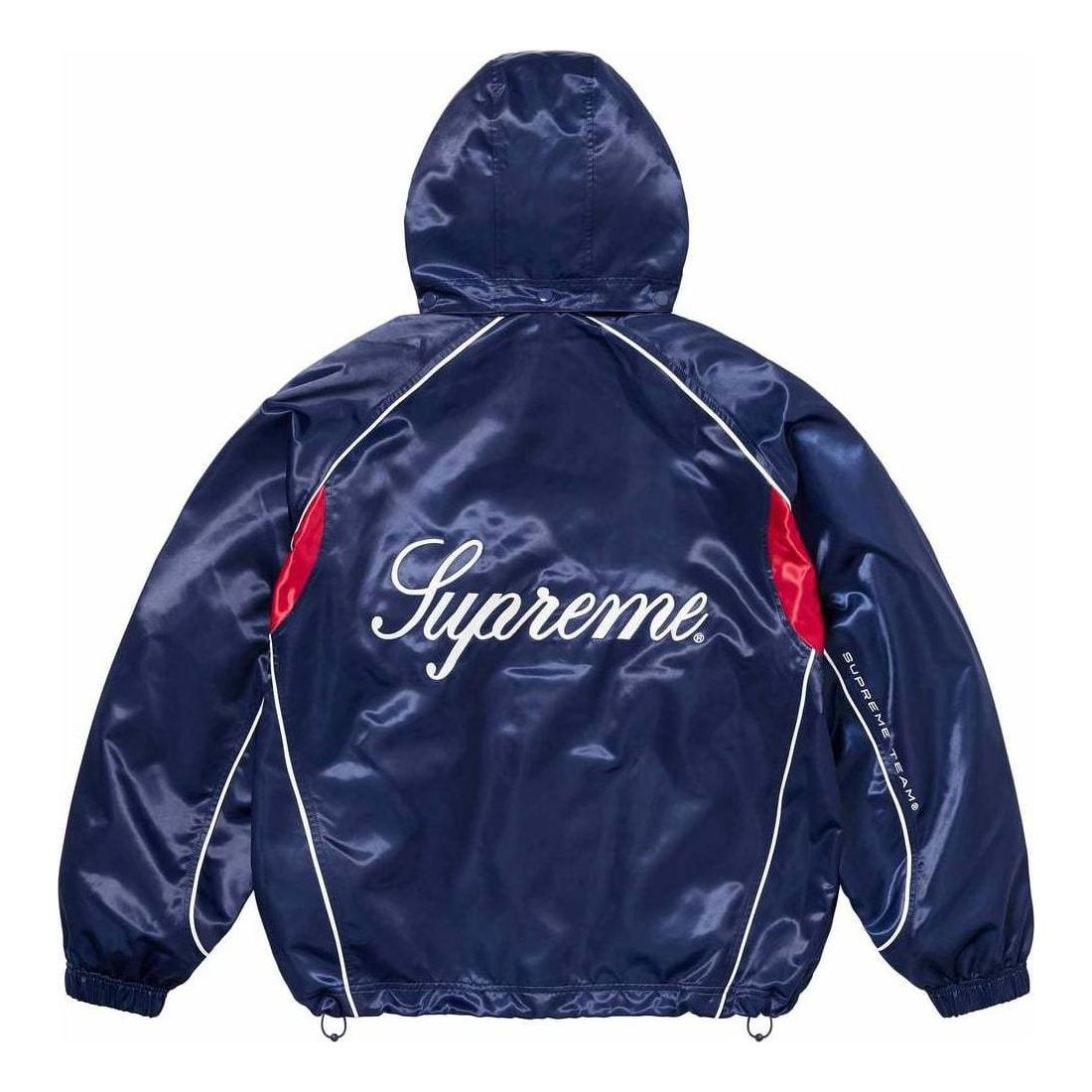 Supreme Satin Hooded Track Jacket 'Navy' SUP-SS24-022
