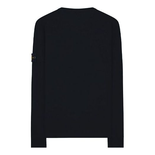 STONE ISLAND Garment Dyed Crew Lightweight Sweatshirt 'Black' 731564450-V0020