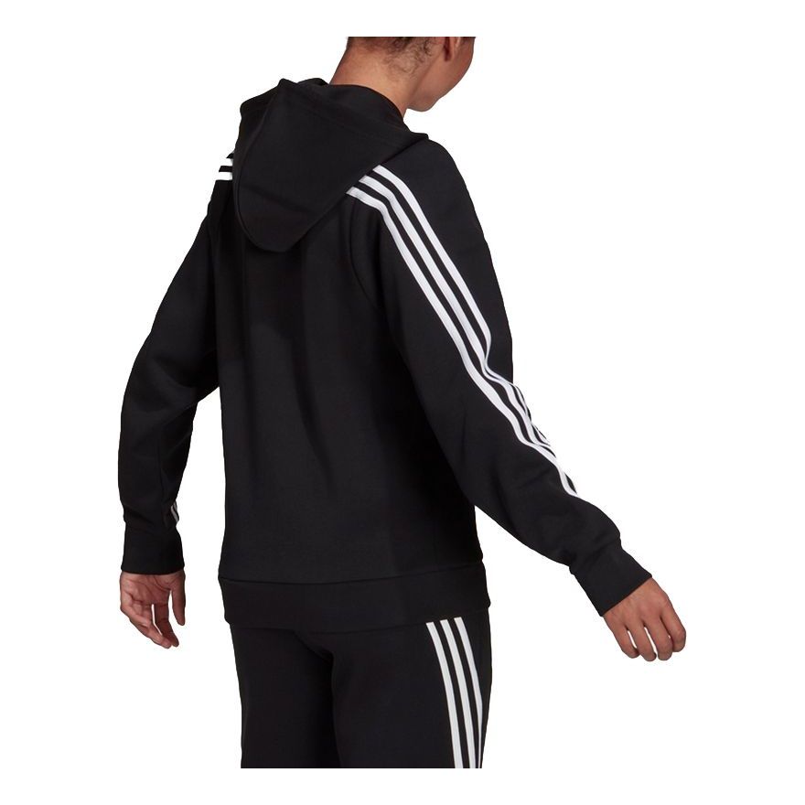 (WMNS) adidas Sportswear Future Icons 3-Stripes Hooded Track Top 'Black White'' Asia Sizing H57287