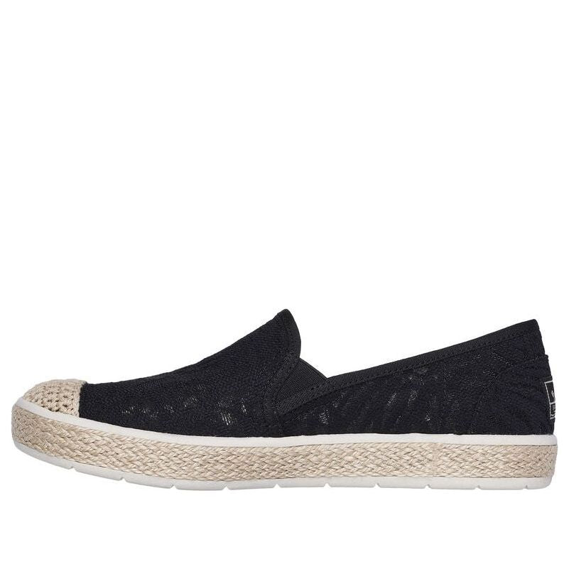 (WMNS) Skechers BOBS Flexpadrille Luxe 'Black' 114044-BLK