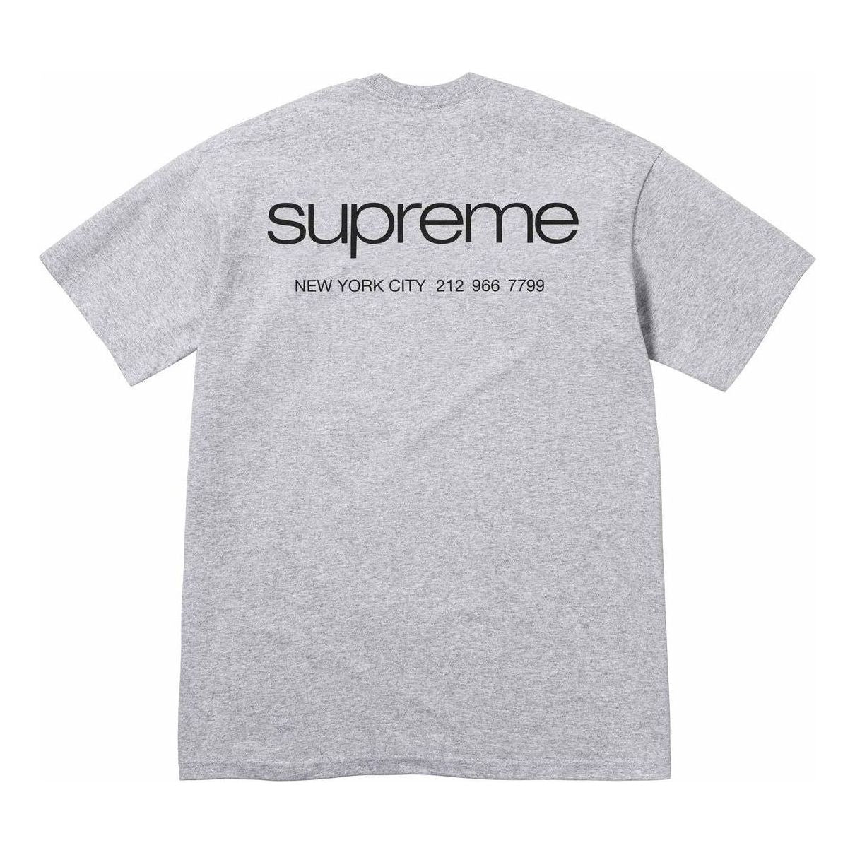 Supreme NYC Logo T-Shirt 'Grey Black' SUP-FW23-256