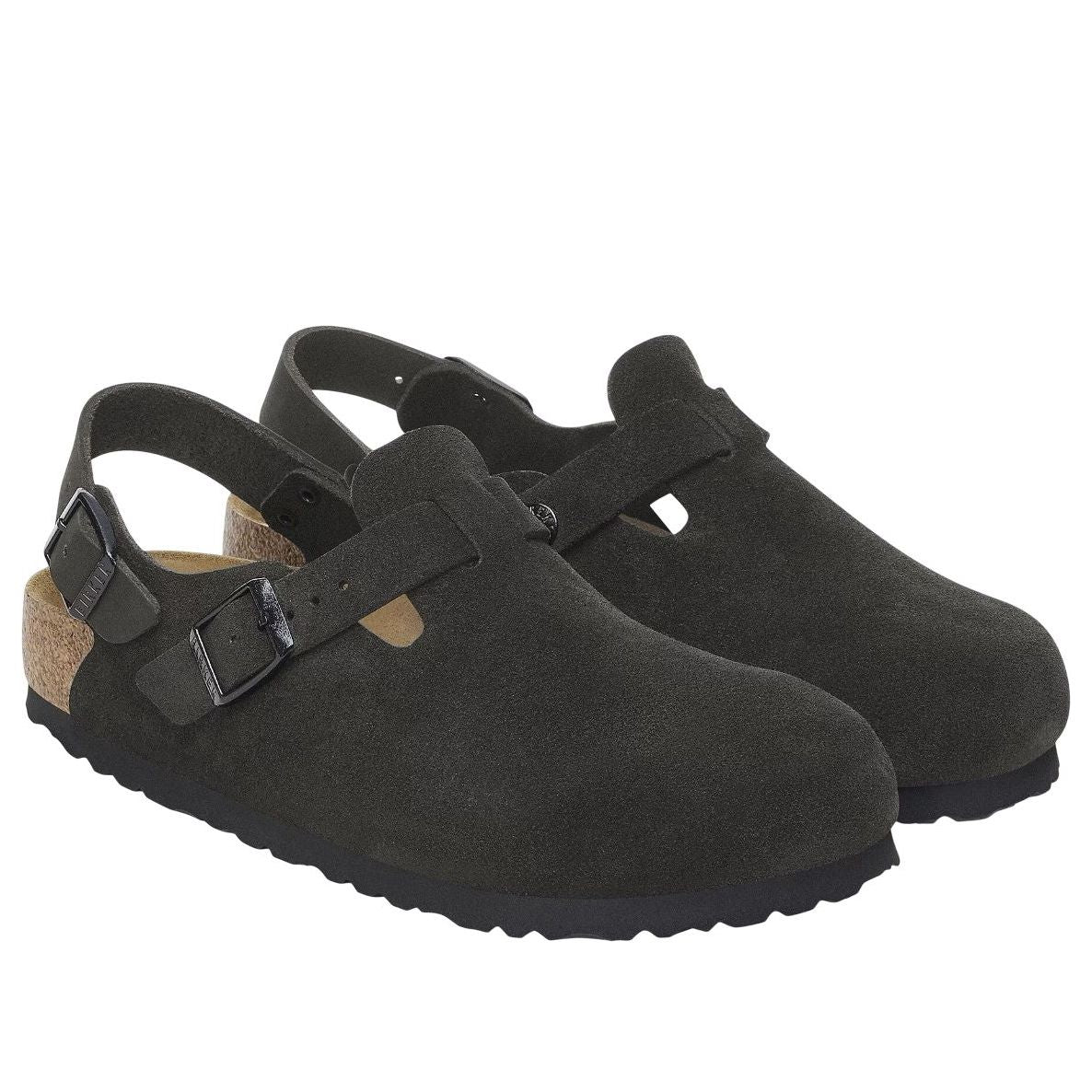 Birkenstock Tokio Taupe Suede Sandals 'Black' 1028337