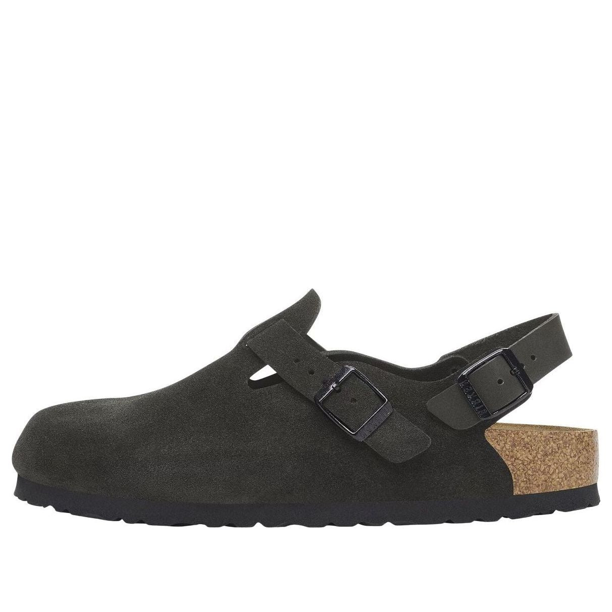 Birkenstock Tokio Taupe Suede Sandals 'Black' 1028337