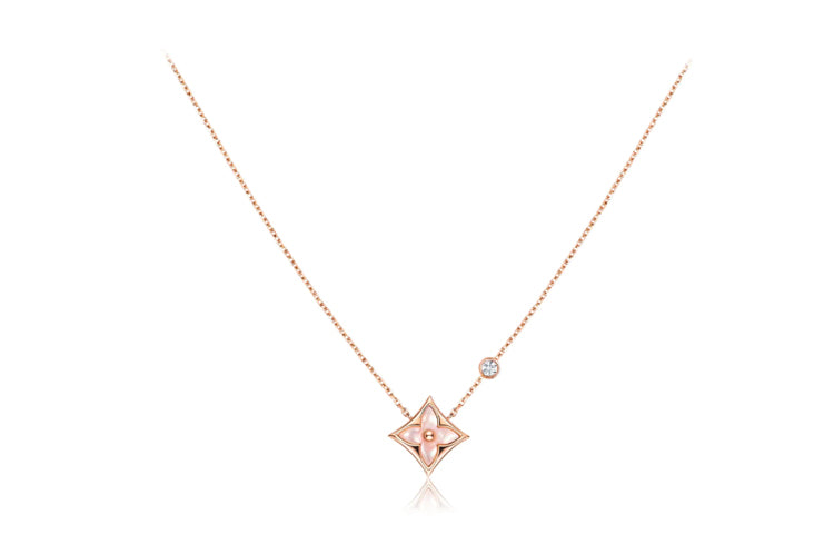 LOUIS VUITTON Color Blossom BB Star Pendant Pink Gold 18 Kt