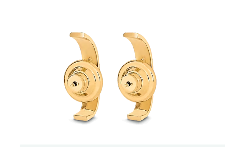 LOUIS VUITTON Metal Earrings Women's Gold