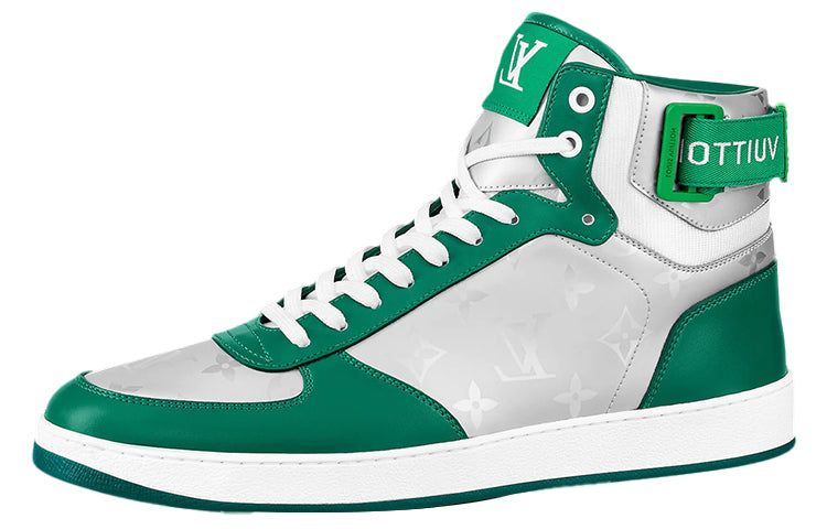 LOUIS VUITTON Rivoli Ankle Sneakers 'Silver Green'
