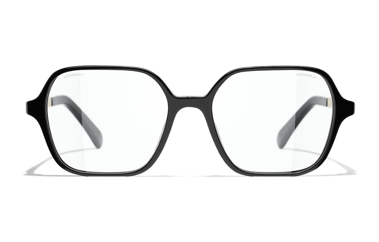 CHANEL Eyeglass Frames Unisex Black