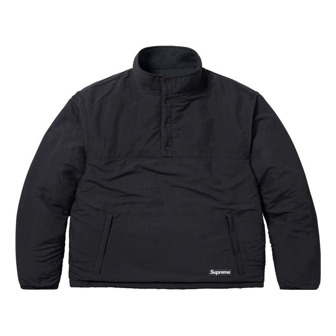 Supreme x Polartec Shearling Reversible Pullover 'Black' SUP-FW23-233