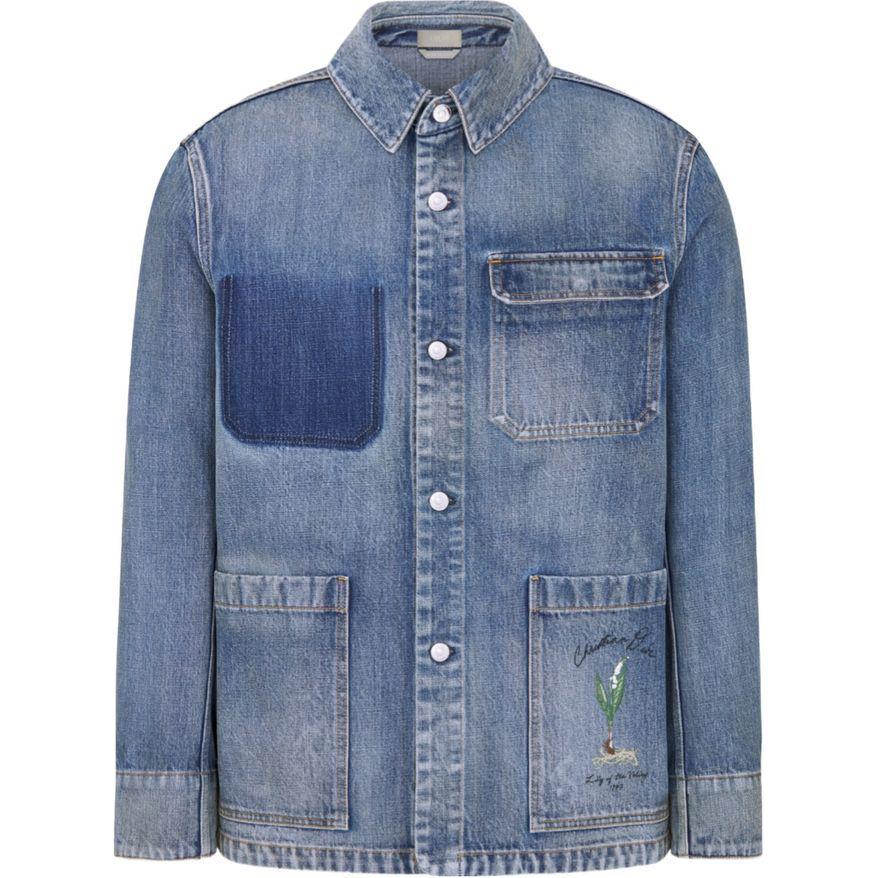 DIOR Collared Button Up Denim Jacket
