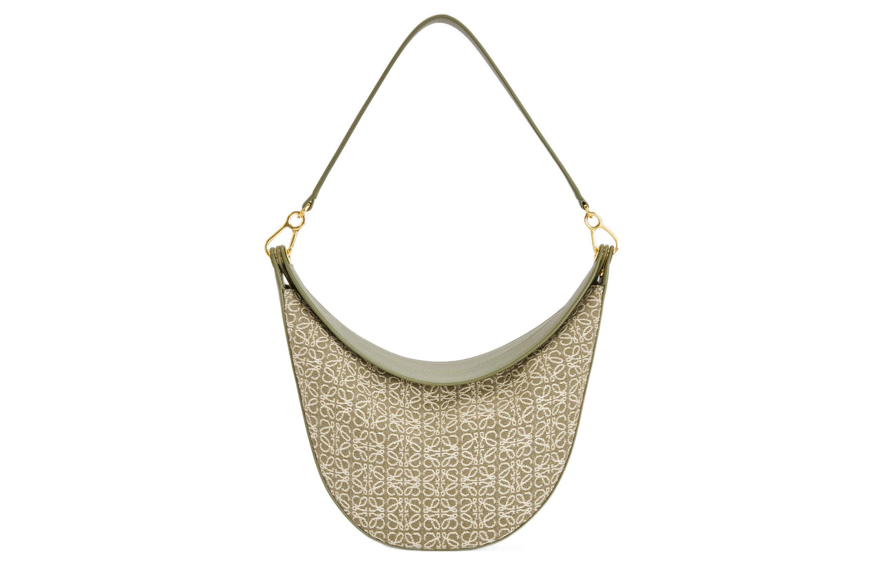 LOEWE Anagram Jacquard Fabric With Cow Leather Shoulder Bag, Crossbody Bag, Shoulder Bag Women's