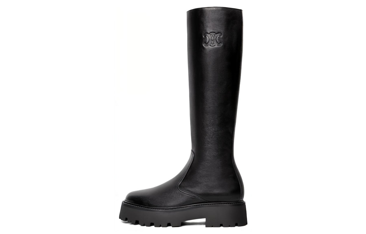 CELINE Bulky Zipped Boots Black Women's