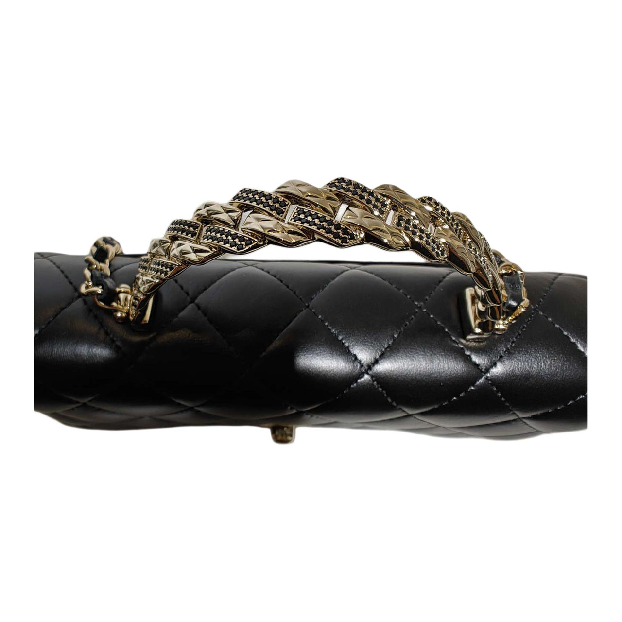 CHANEL WOC Leather Shoulder Bag Crossbody Bag Handbag Women's Black