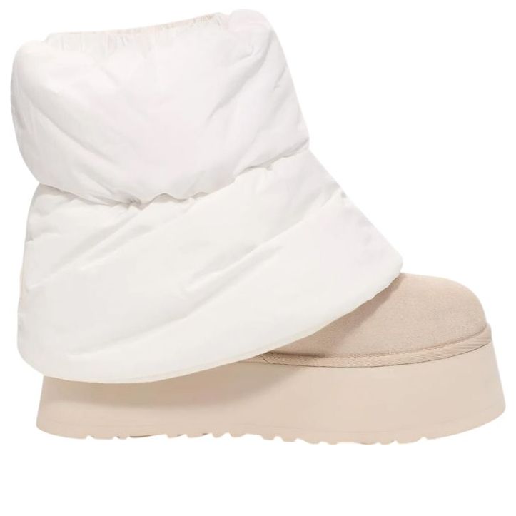 (WMNS) UGG Classic Mini Dipper Puffer Boots 'White Ceramic' 1158275-WCRM