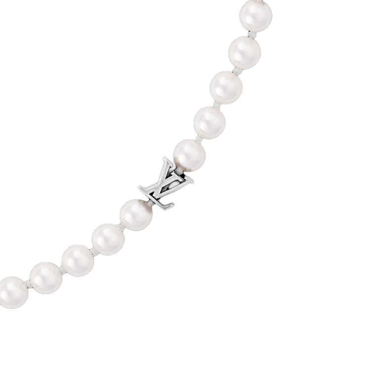 LOUIS VUITTON Monogram Slim Pearls Necklace