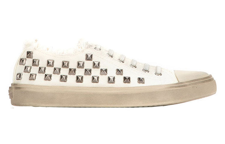 SAINT LAURENT Paris Low Top Stylish Skateboarding Shoes Women's White