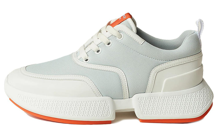 HERMES Giga Durable Breathable Low-Top Sports Casual Shoes Women's White Green