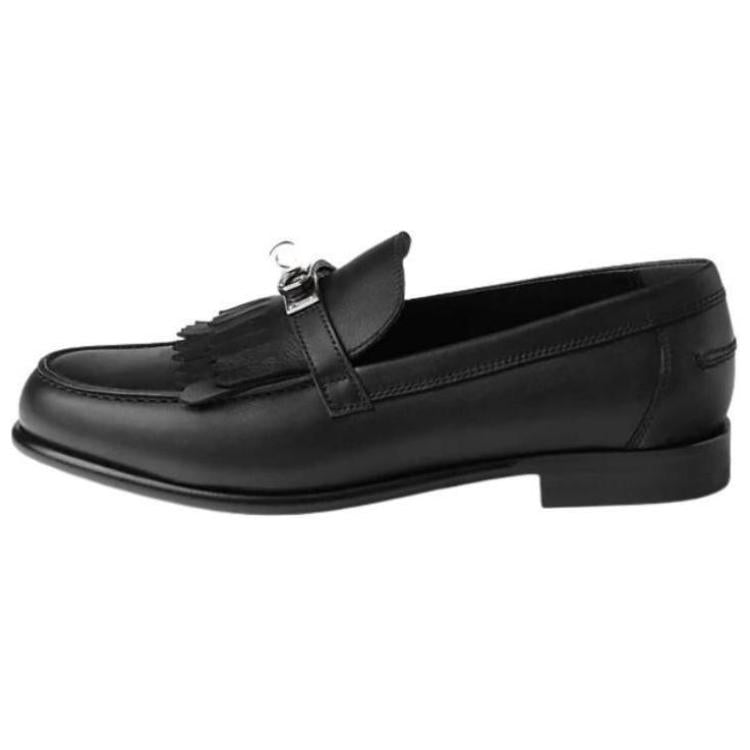 HERMES Destin Loafers Women's Black