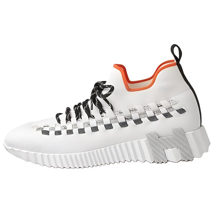 HERMES Fle Low-Top Casual Shoes Women's White