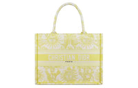 DIOR Embroidery Tote Bag Shopping Bag Handbag Medium Size Women's Yellow
