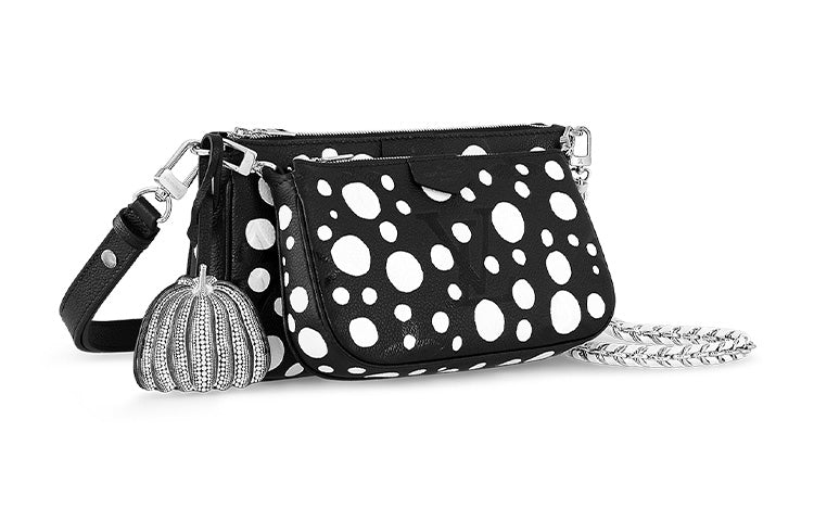 LOUIS VUITTON X Yayoi Kusama Multi Pochette Accessoires Black/White