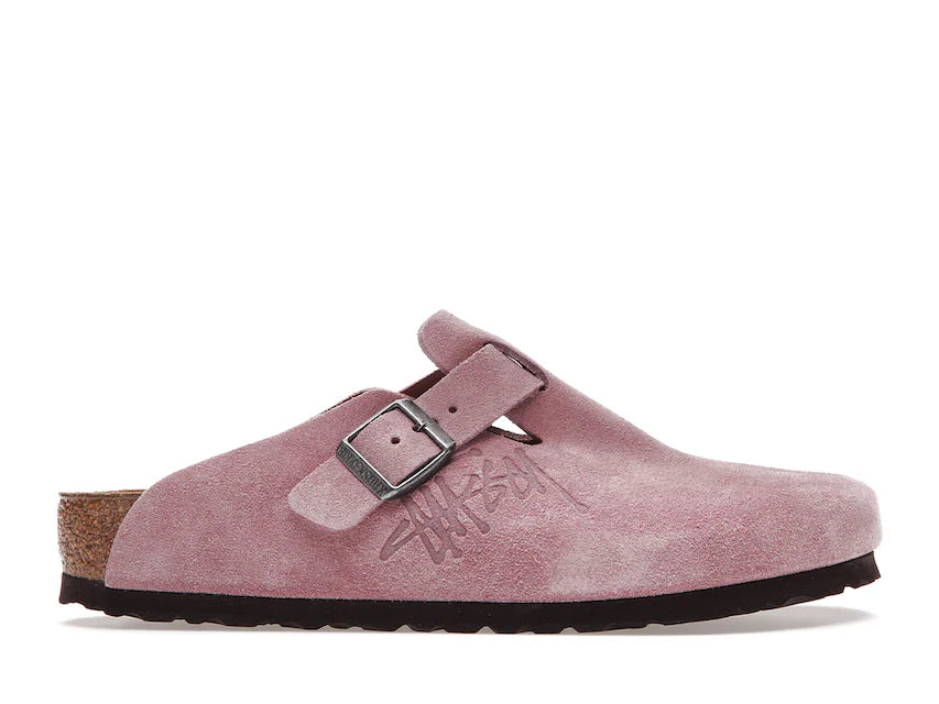 Birkenstock x Stssy Boston Suede Leather 'Dusty Pink' 1022971