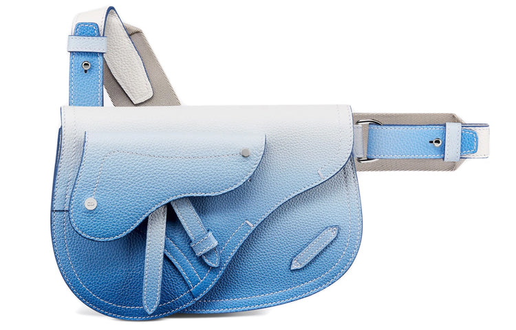 DIOR Saddle Cow Leather Saddle Bag, Shoulder Bag, Crossbody Bag, Clutch Men's Blue