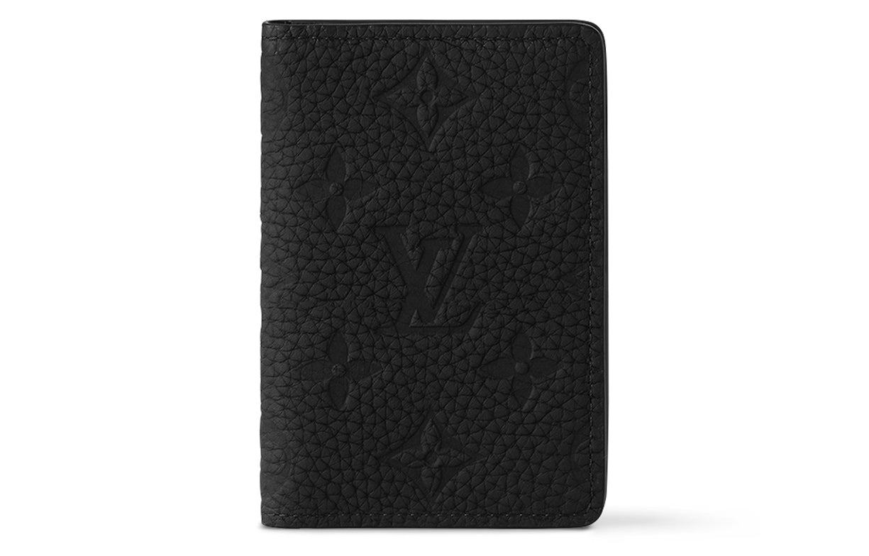 LOUIS VUITTON Pocket Organizer Monogram Taurillon Noir