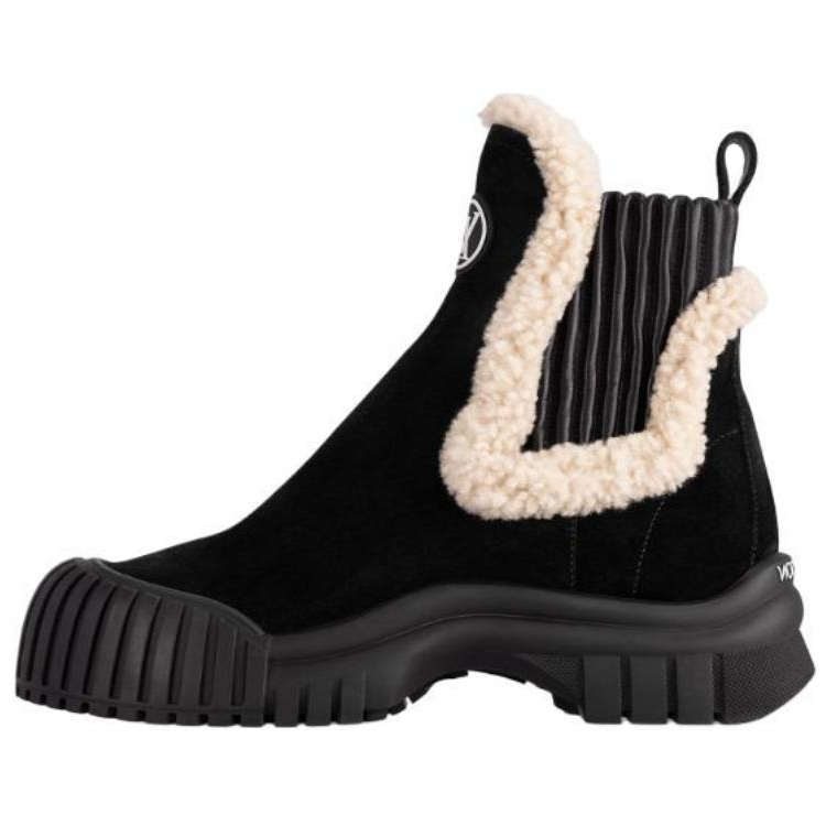LOUIS VUITTON Short Chelsea Boots Women's Black