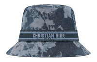 DIOR Cotton Bucket Hats Women's Dark Blue