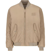 MIU MIU Logo Patch Zipped Bomber Jacket