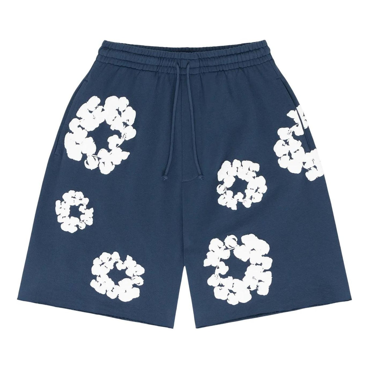 Denim Tears Cotton Wreath Logo Shorts 'Navy White' 402-080-30