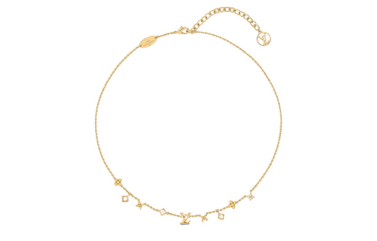 LOUIS VUITTON IN THE SKY Crystal Necklaces Women's Gold