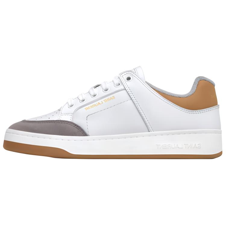 SAINT LAURENT SL/61 Low Top Skateboard Shoes Women's Gray White