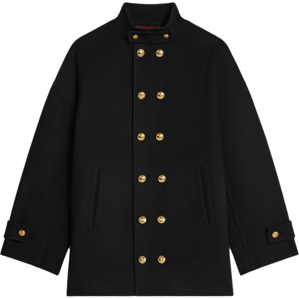 CELINE Egg Coat In Double Face Wool