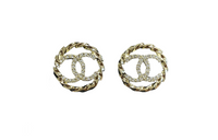 CHANEL Stud Earrings Women's Gold