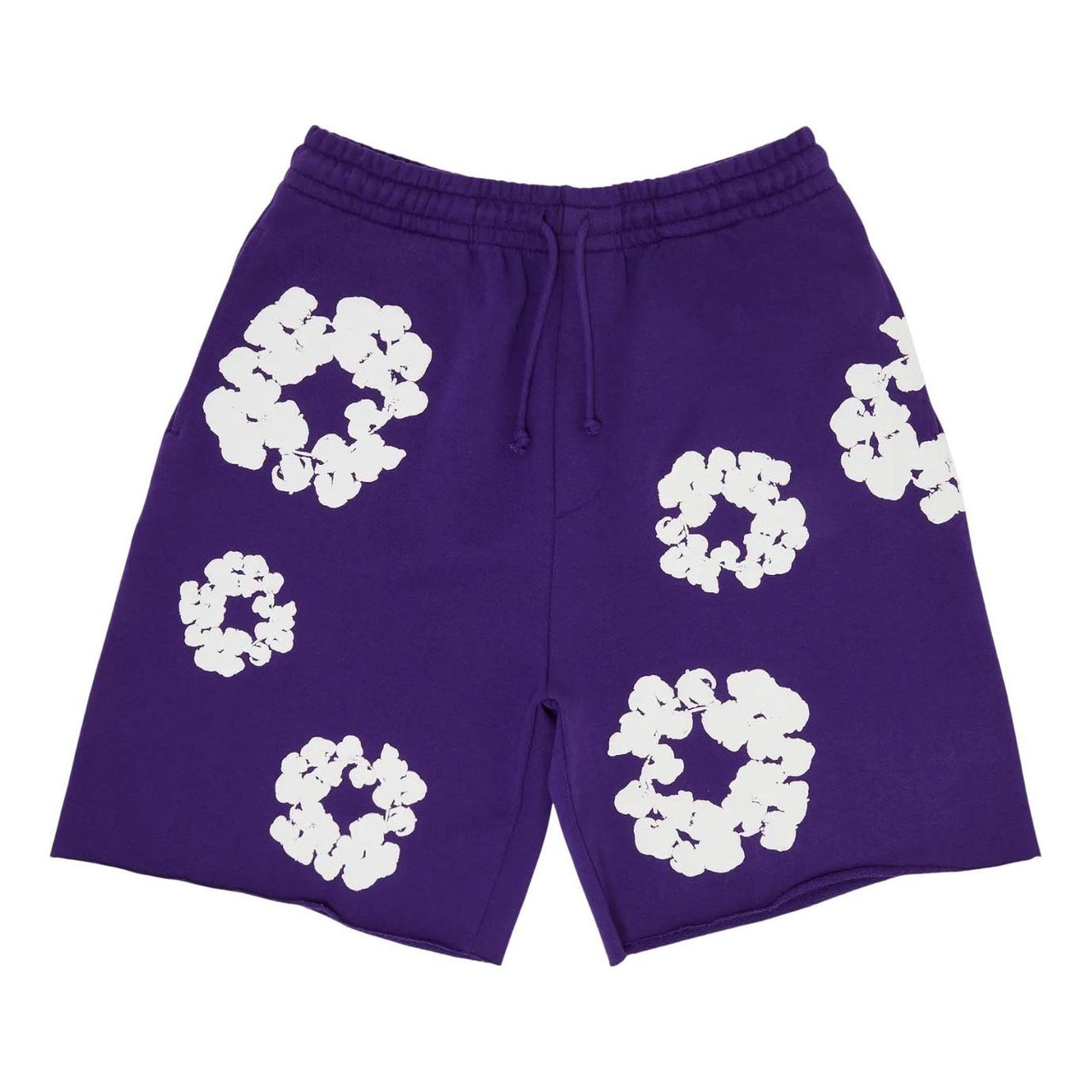 Denim Tears Cotton Wreath Logo Shorts 'Purple White' 402-200-30