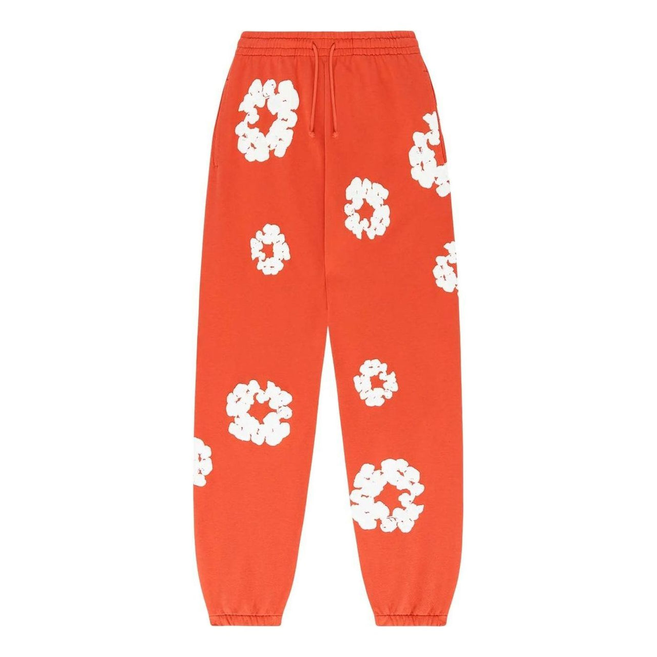Denim Tears Cotton Wreath Sweatpants 'Orange White' 401-090-30