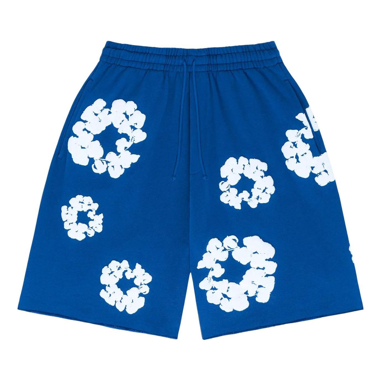 Denim Tears Cotton Wreath Logo Shorts 'Royal Blue White' 402-020-30
