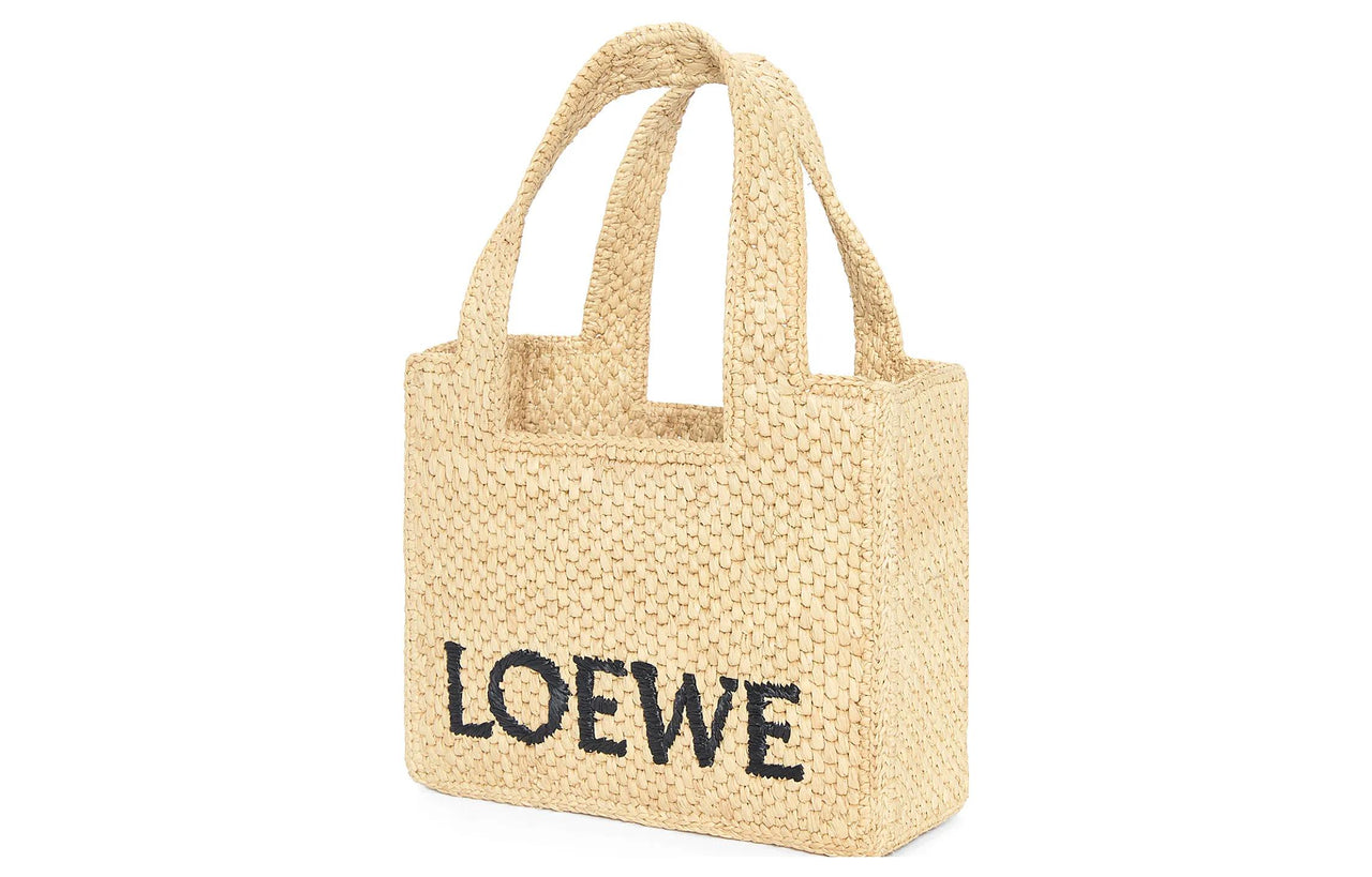 LOEWE Raffia Fiber Tote Bag, Shopping Bag, Handbag Mini Women's Natural