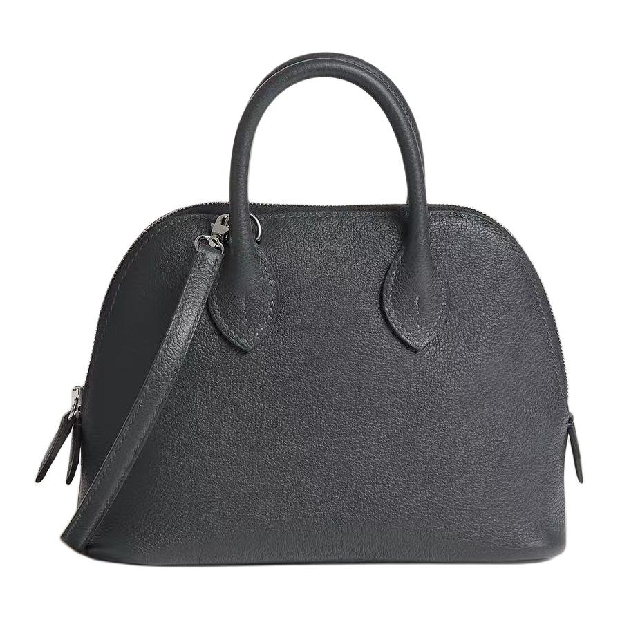 HERMES Bolide Evercolor Leather Bowling Bag Handbag Shoulder Bag Crossbody Bag Mini Women's H0 Misty Gray