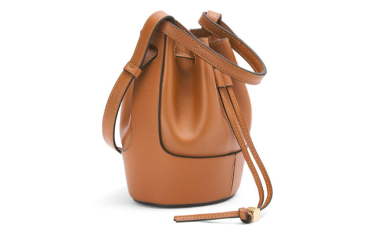 LOEWE Balloon NAPPA Cow Leather Balloon Bag, Bucket Bag, Handbag, Shoulder Bag, Crossbody Bag Mini Women's Brown