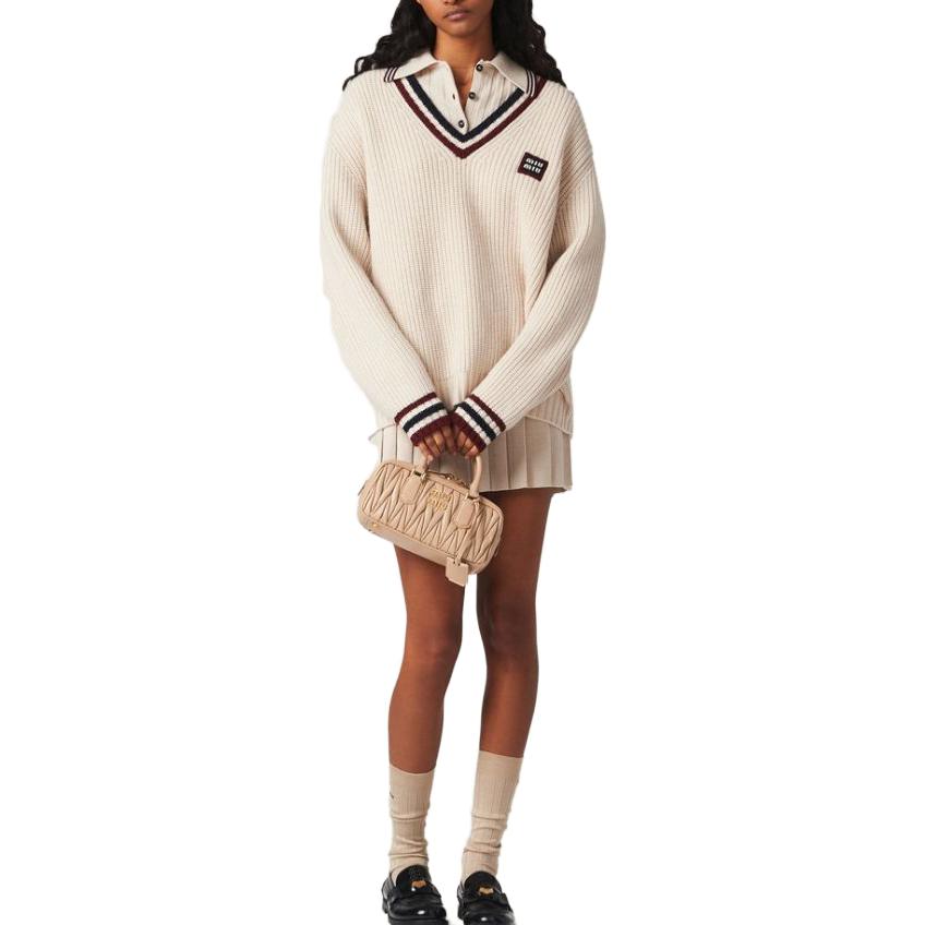 MIU MIU FW23 Polo Shirt Women's Light Beige