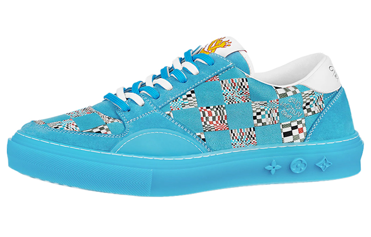 LOUIS VUITTON Ollie Sneakers 'Blue Plaid Monogram' 1A8Q55